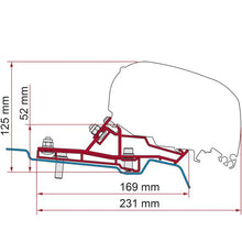 Markisenadapter Ford Transit Van L3 für F80s, 1 x 340 cm