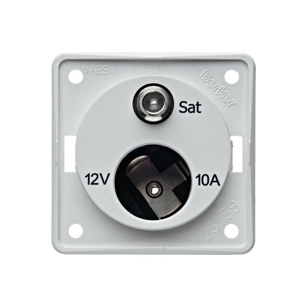 Steckdose 12 V/SAT, braun