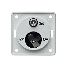 Steckdose 12 V/SAT, braun