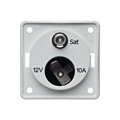 Steckdose 12 V/SAT, braun