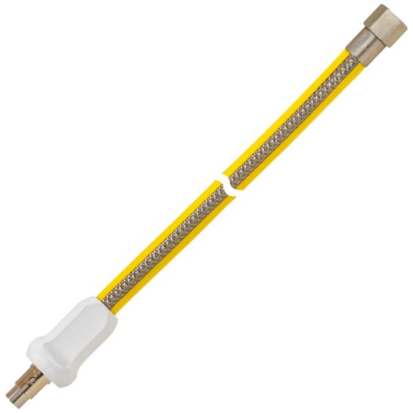 Edelstahl-Allgasschlauch PS 0,5 bar Stecknippel STN x Rp1/2 UEM x 500 mm
