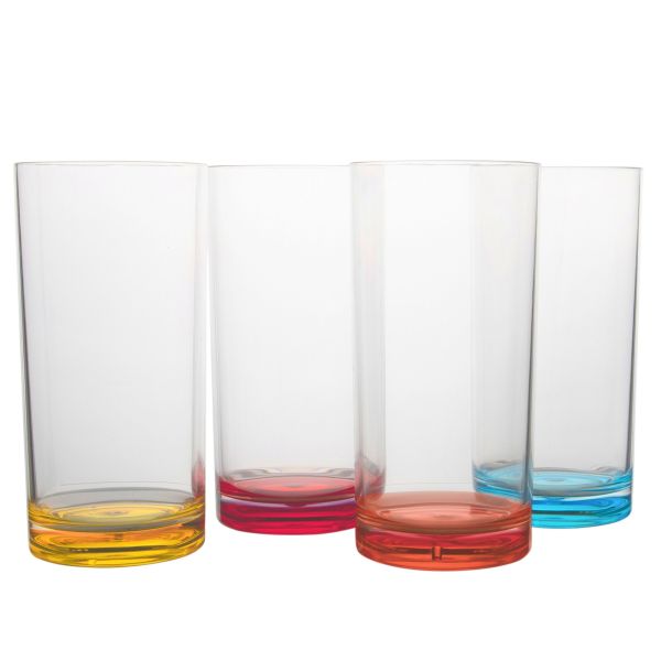 Trinkgläser, blau, Longdrink