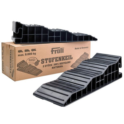 Auffahrkeil-Set, 2er-Set aus 100 % Recyclingmaterial