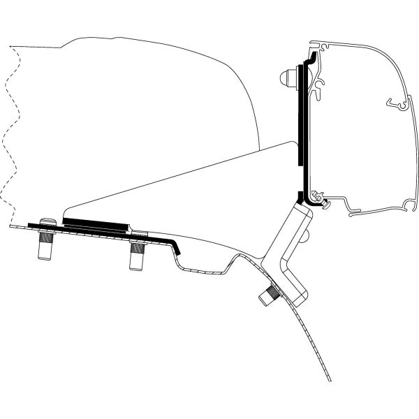 Adapter MB Vito / V-Klasse mit SCA-Aufstelldach für Thule 4200