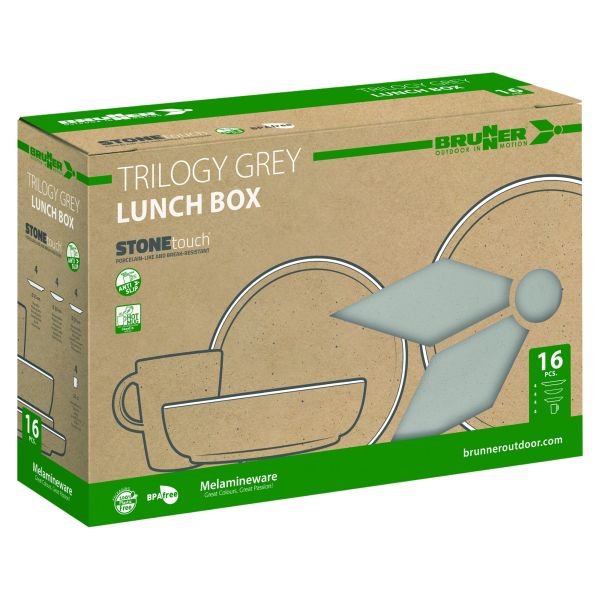 Geschirrset Lunchbox Trilogy Dark, 16-teilig