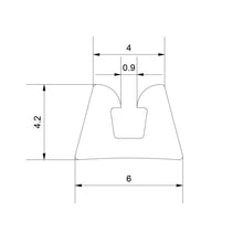 Unterlegprofil E 335 schwarz, 10 m
