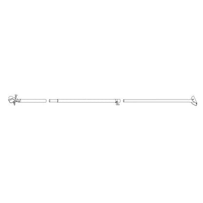 Orkanstütze mit Bügelfuß Stahl, 205 cm, 25 mm