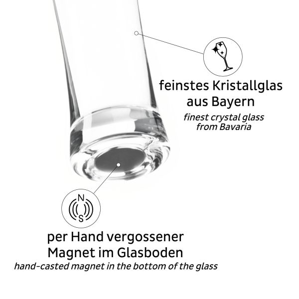 Magnet-Kristallgläser, Bierglas