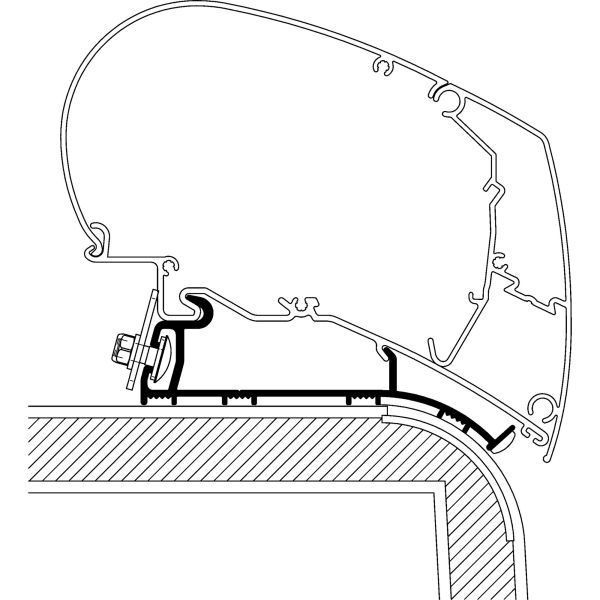 Roof Adapter für Eriba Nova Wohnwagen 2013 zu TO Serie 6 und 9, 4 m