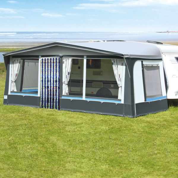 Flauschvorhang 100 cm breit, blau | silber