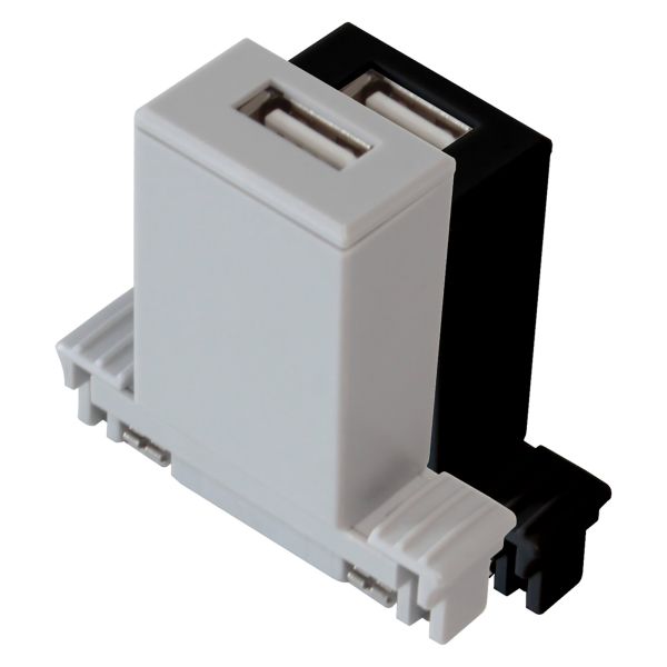 USB-Steckdose, silber