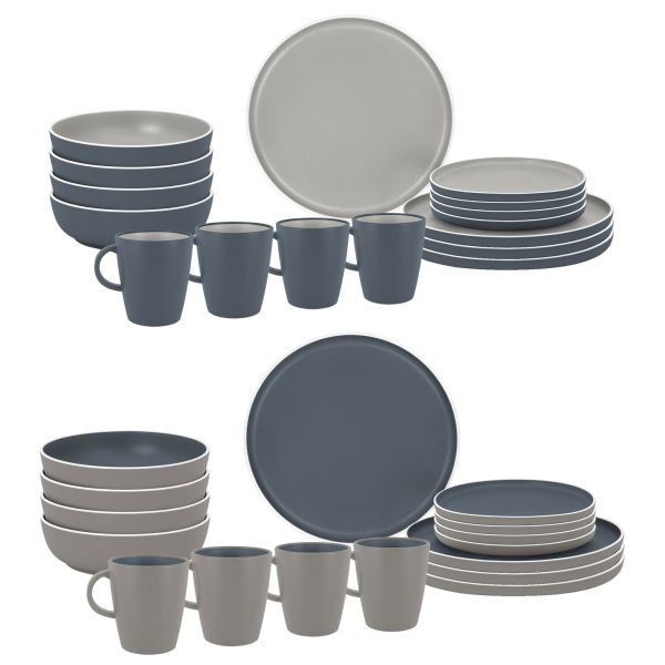 Geschirrset Lunchbox Trilogy Dark, 16-teilig