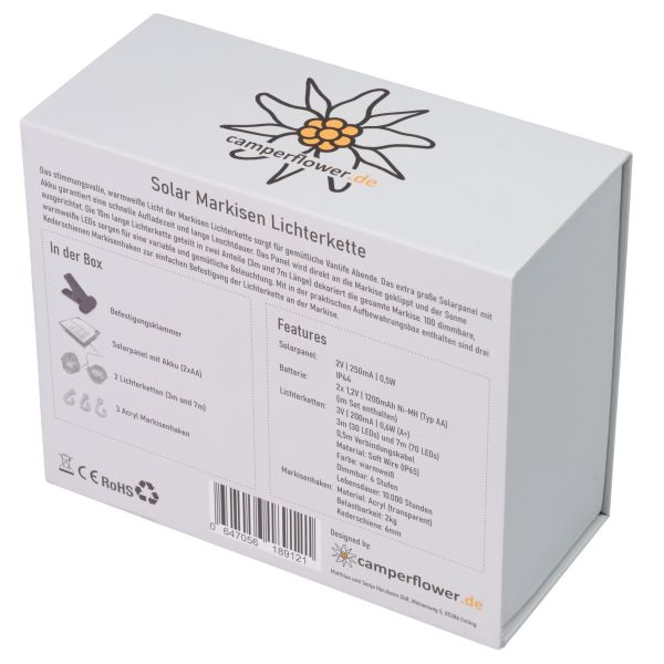Solar Markisen Lichterkette