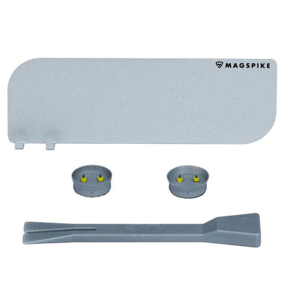 Trägerplatte mit Magnet MagSpike Set M+ mit integrierten Haken, weiß