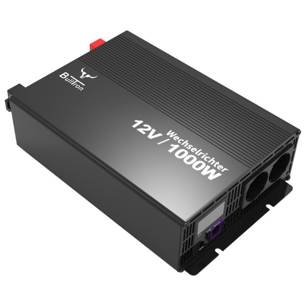 Wechselrichter 1000 W ohne Netzvorrangschaltung mit Display