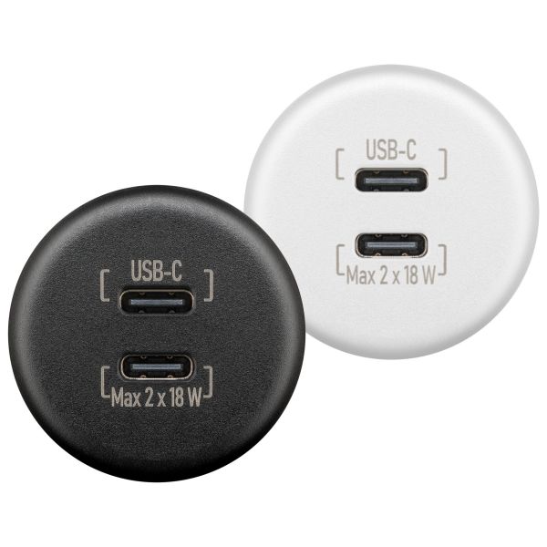 Einbauladegerät Dual USB-C 18 W