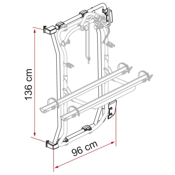 Kit Frame Carry-Bike Frame für Fiat Ducato X250/X290, silber
