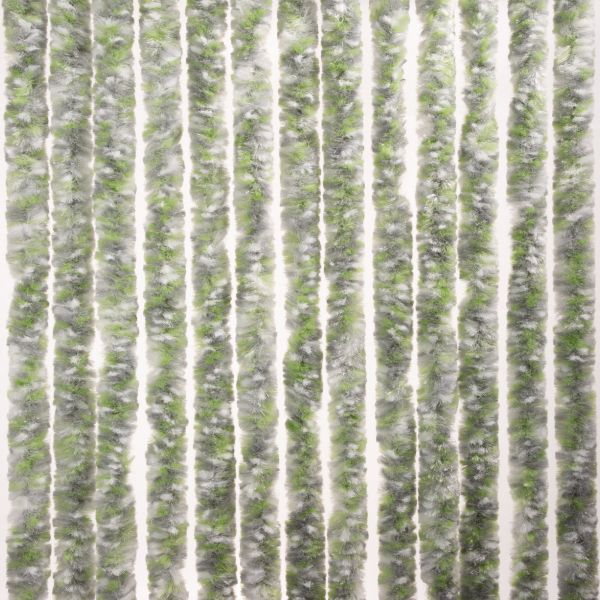 Flauschvorhang 100 cm breit, blau | silber