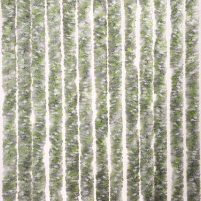 Flauschvorhang 100 cm breit, blau | silber