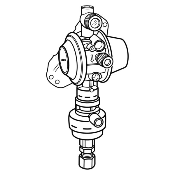 Sicherheits-Gasdruck-Regelanlage Caramatic DriveOne, horizontal, 30 mbar