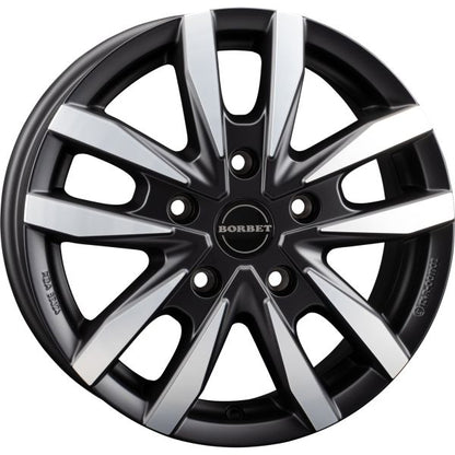 Aluminiumfelge CW5 für MAN TGE, VW Crafter ab Baujahr 2017, black matt, 6,5 x 16"