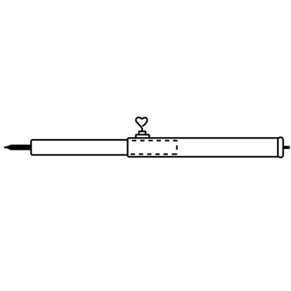 Aufstellstange Stahl variabel, 200 cm, 19 mm