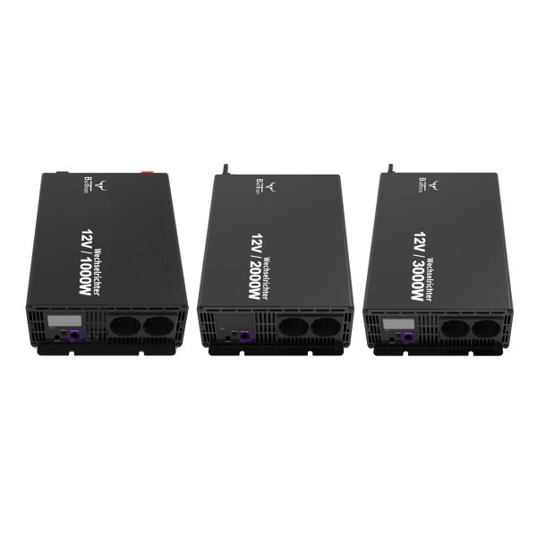 Wechselrichter 1000 W ohne Netzvorrangschaltung mit Display
