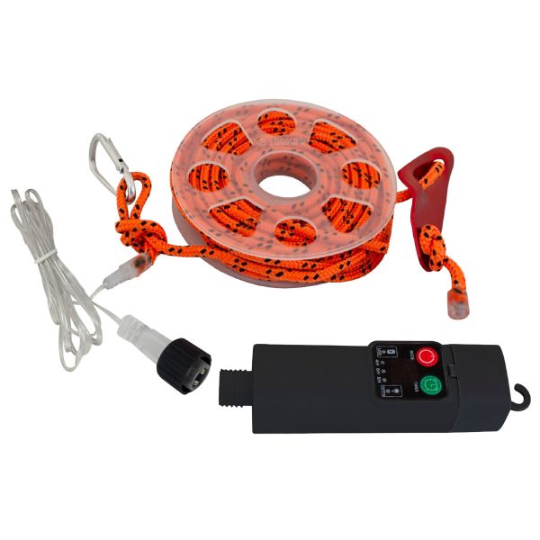 Beleuchtete Dekoabspannleine orange