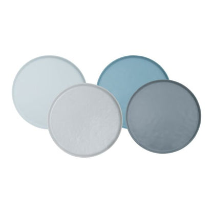 Geschirrset Molvadite, 16-teilig, blau/grau