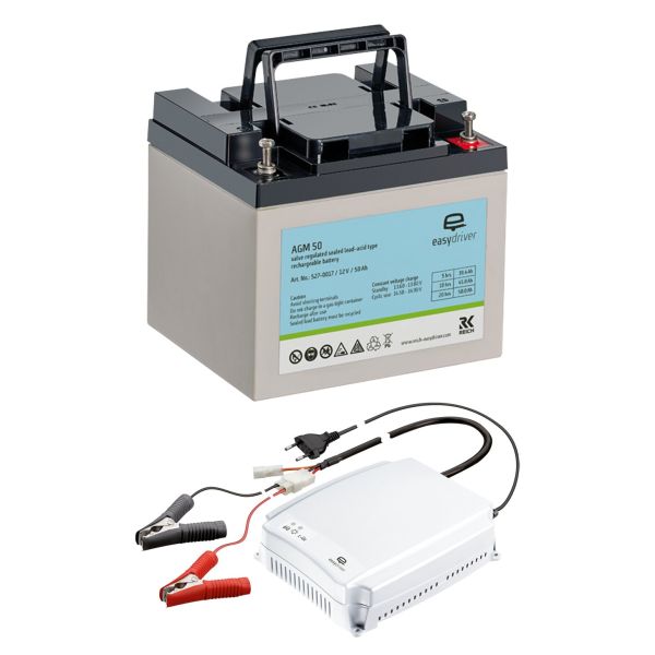 Batterie- und Ladegerät-Set für Rangierantriebe Energie-Paket