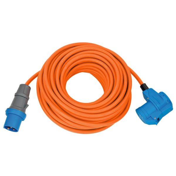 Verlängerungskabel Camping CEE-CEE/Schuko, 1,5 m orange