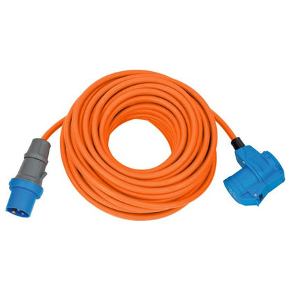 Verlängerungskabel Camping CEE-CEE/Schuko, 1,5 m orange