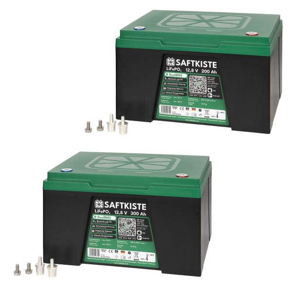 Lithium Batterie, Batteriepole oben, 200 Ah