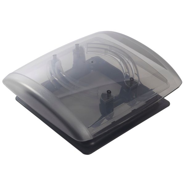 Dachhaube VisionVent S pro mit Fliegengitter und Verdunkelung, cremeweiß