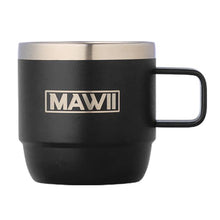 Edelstahl Espresso Tasse mit Henkel, 177 ml, schwarz