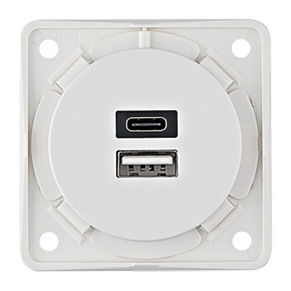 USB-Steckdose 230 V, weiß