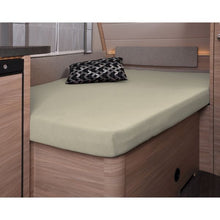 Spannbettlaken, 137 x 195 (110 / 90) cm für französisches Bett im Wohnwagen, silber