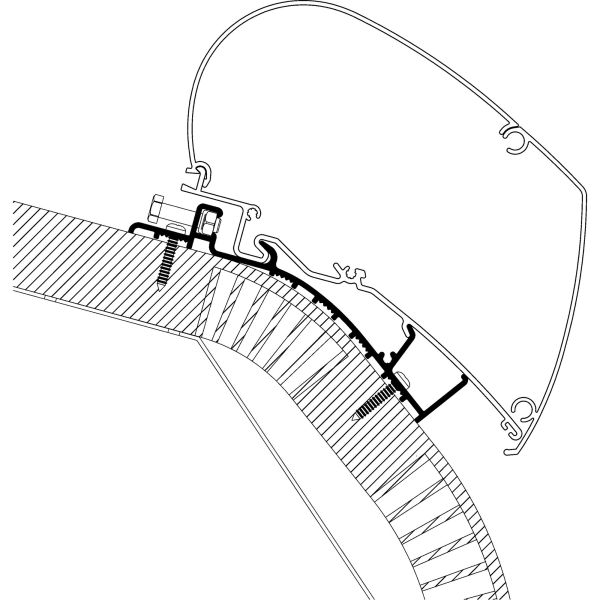 Adapter Carthago Chic ab Bj. 2015 zu TO Serie 6 und 9, 4 m