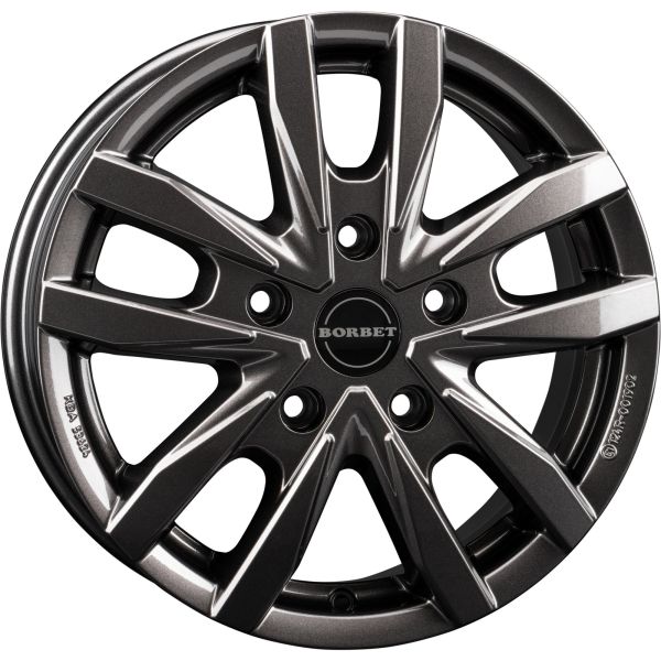 Aluminiumfelge CW5 für MAN TGE, VW Crafter ab Baujahr 2017, black matt, 6,5 x 16"