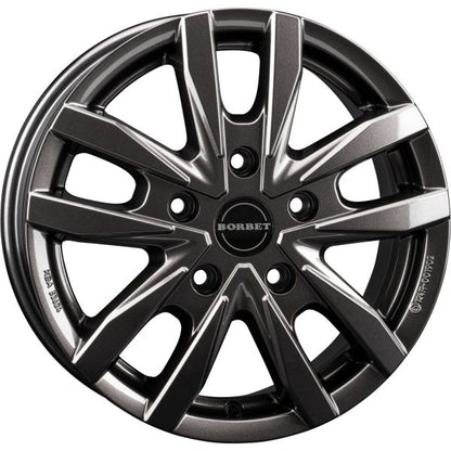 Aluminiumfelge CW5 für MAN TGE, VW Crafter ab Baujahr 2017, black matt, 6,5 x 16"