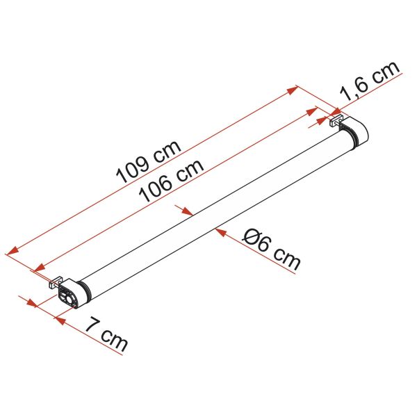 Ladehilfe Roller Roof Rail, l: 109 cm