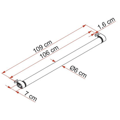 Ladehilfe Roller Roof Rail, l: 109 cm