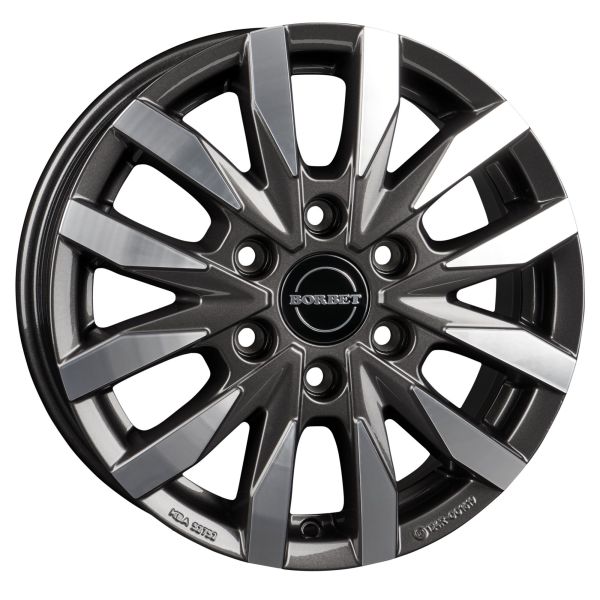 Aluminiumfelge CW6 für MB Sprinter ab Baujahr 2006/04 mit Front-/Heck Antrieb, black matt, 6,5 x 16"