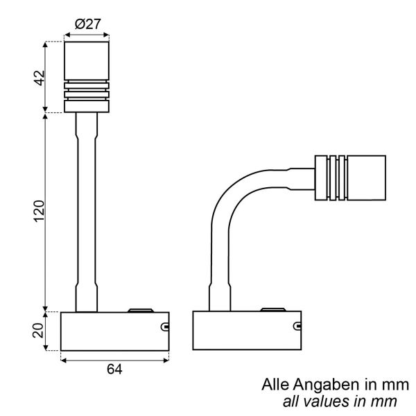 Schwanenhalsleuchte