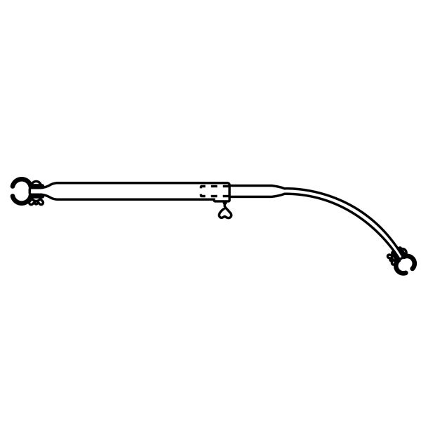 Dachauflagestange Stahl gebogen, 115 cm, 22 mm