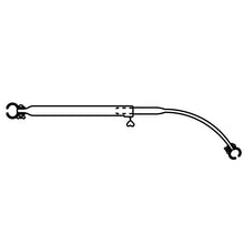 Dachauflagestange Stahl gebogen, 115 cm, 22 mm