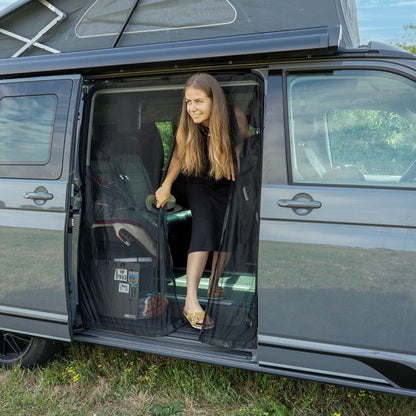 Moskitonetz Schiebetür für VW T5/T6/T6.1, schwarz